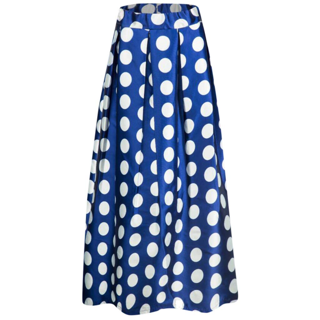 Jupe à pois bleu grande taille 46 coupe flatteuse et confortable - 4
