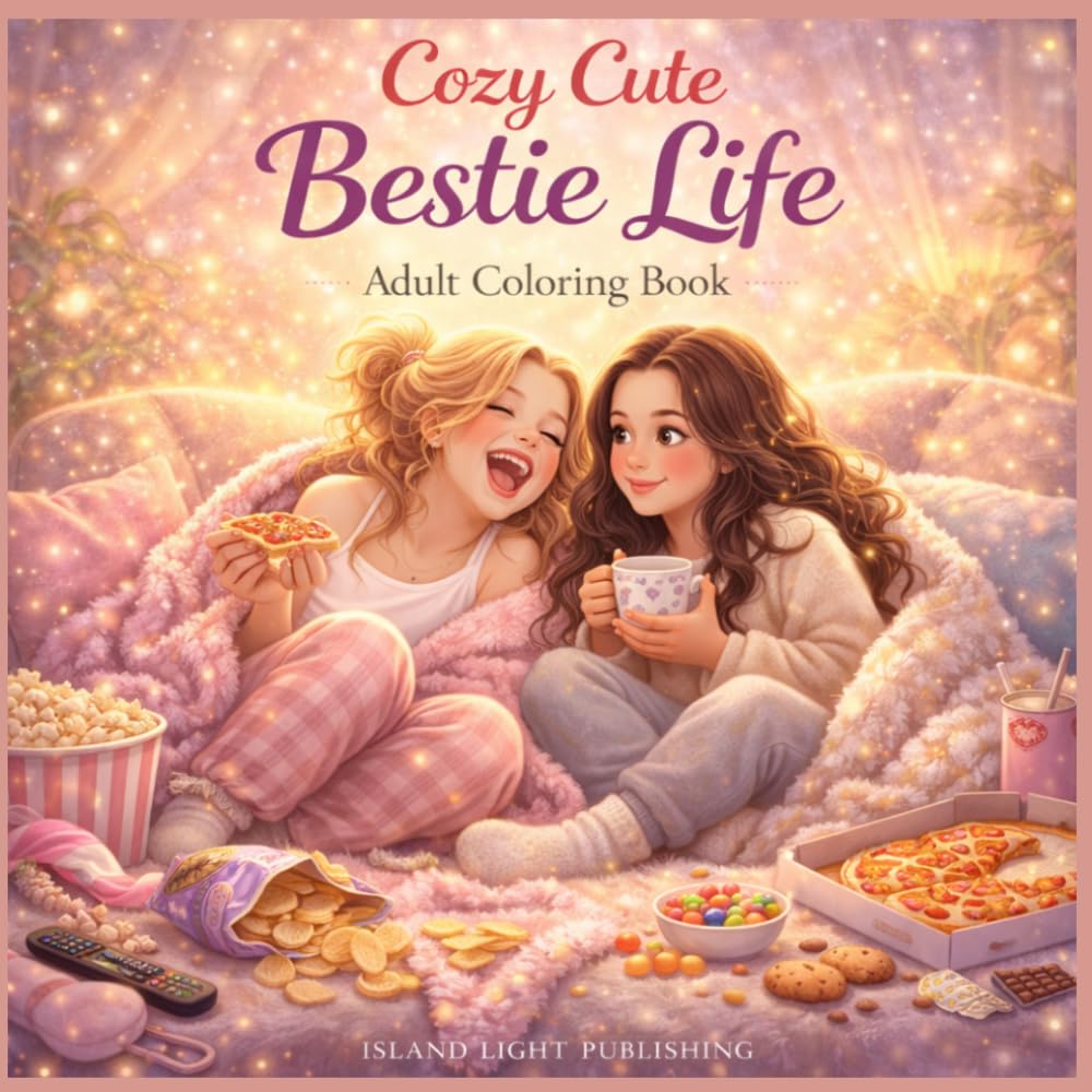 Cozy Cute Bestie Life: An Adult Coloring Book of Friendship, Fun Moments and Cozy Everyday Scenes