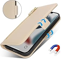 Vista 65 de Havaya Funda para iPhone 13 Pro Max y iPhone 12 Pro Max, cartera compatible con magsaf 2 en 1, desmontable magnética con tarjetero y ranura trasera