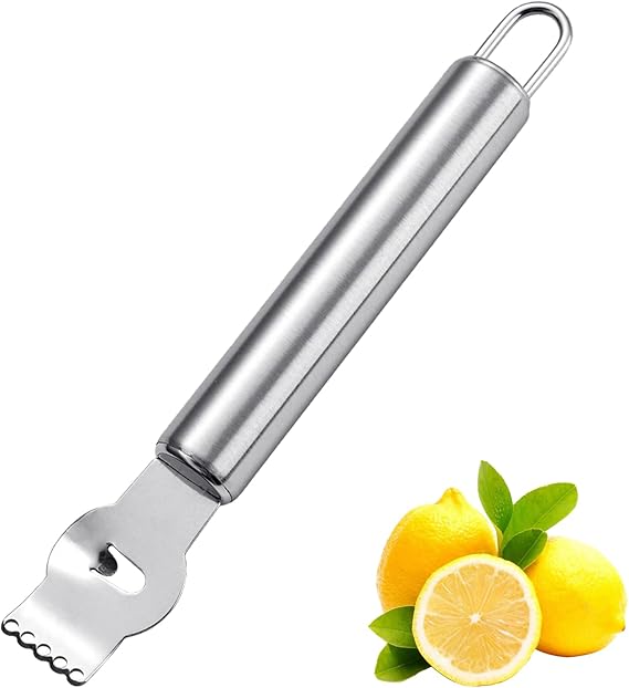 Lemon Zester Peeler, Professional Lemon Grater Zester, Stainless Steel