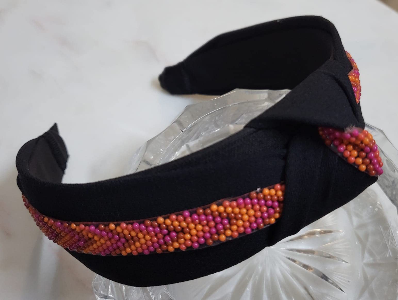 Deepti Chandna Designs Elegant & Graceful Hair Band with Colourful Beads Lace, Useful for Girls & Women (Orange & Meganta) (B09WV63QJ7) Amazon Price History, Amazon Price Tracker