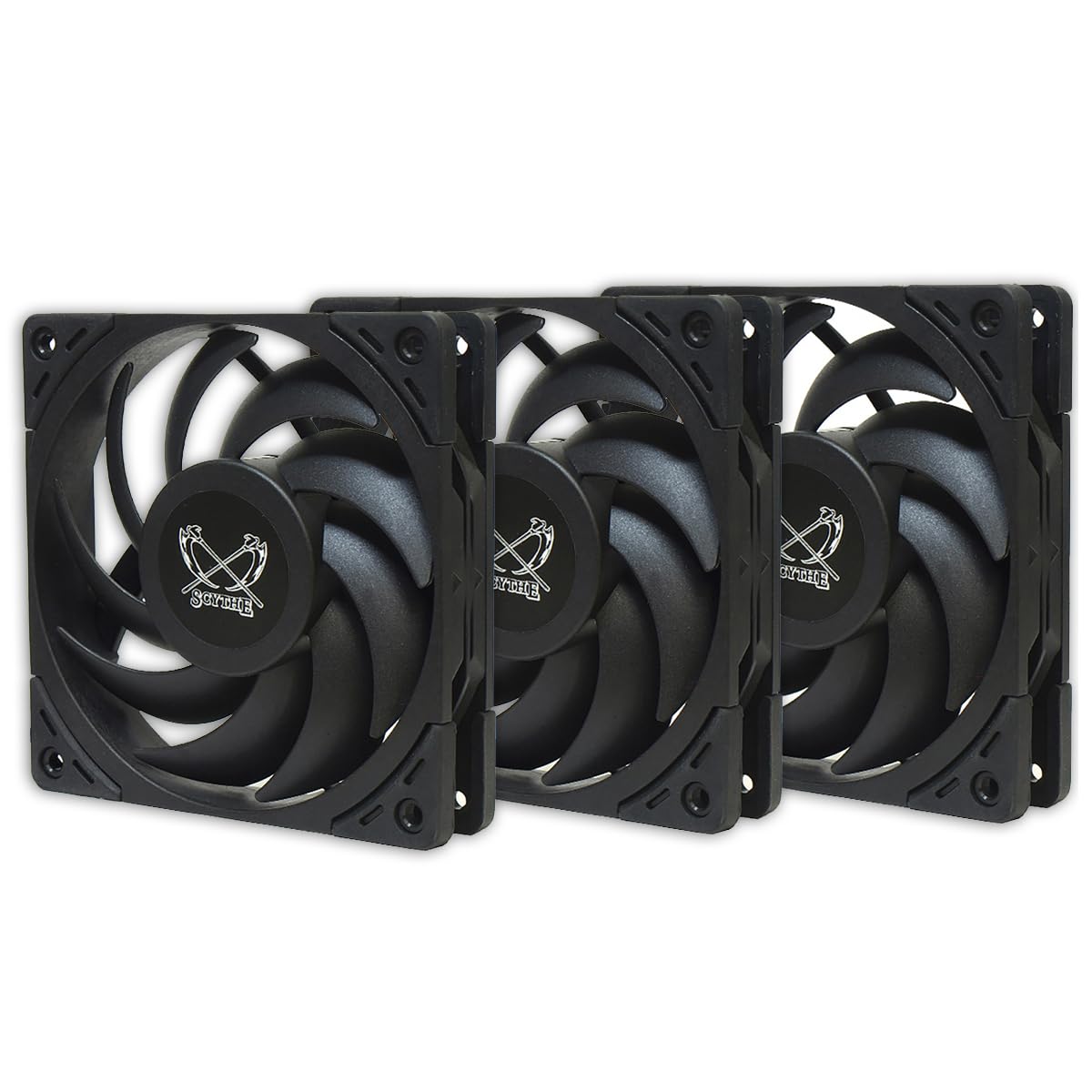 SCYTHE Size “WONDER TORNADO 120 PWM 2000 rpm” Case Fan Pack of 3 Low Noise High Airflow High Static Pressure