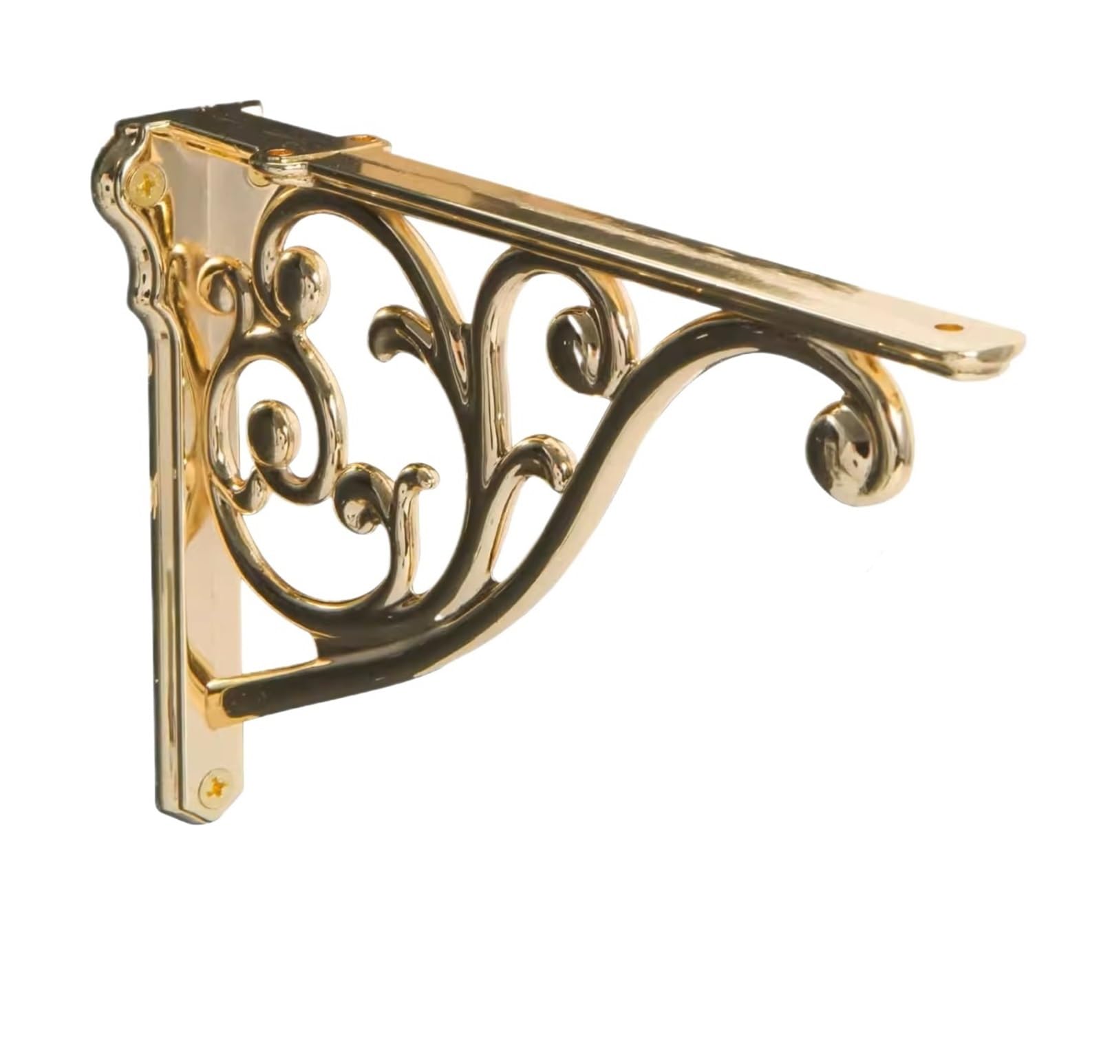 2Pcs Zinc 8" F Shaped Floating Shelf Bracket for Floating Shelves