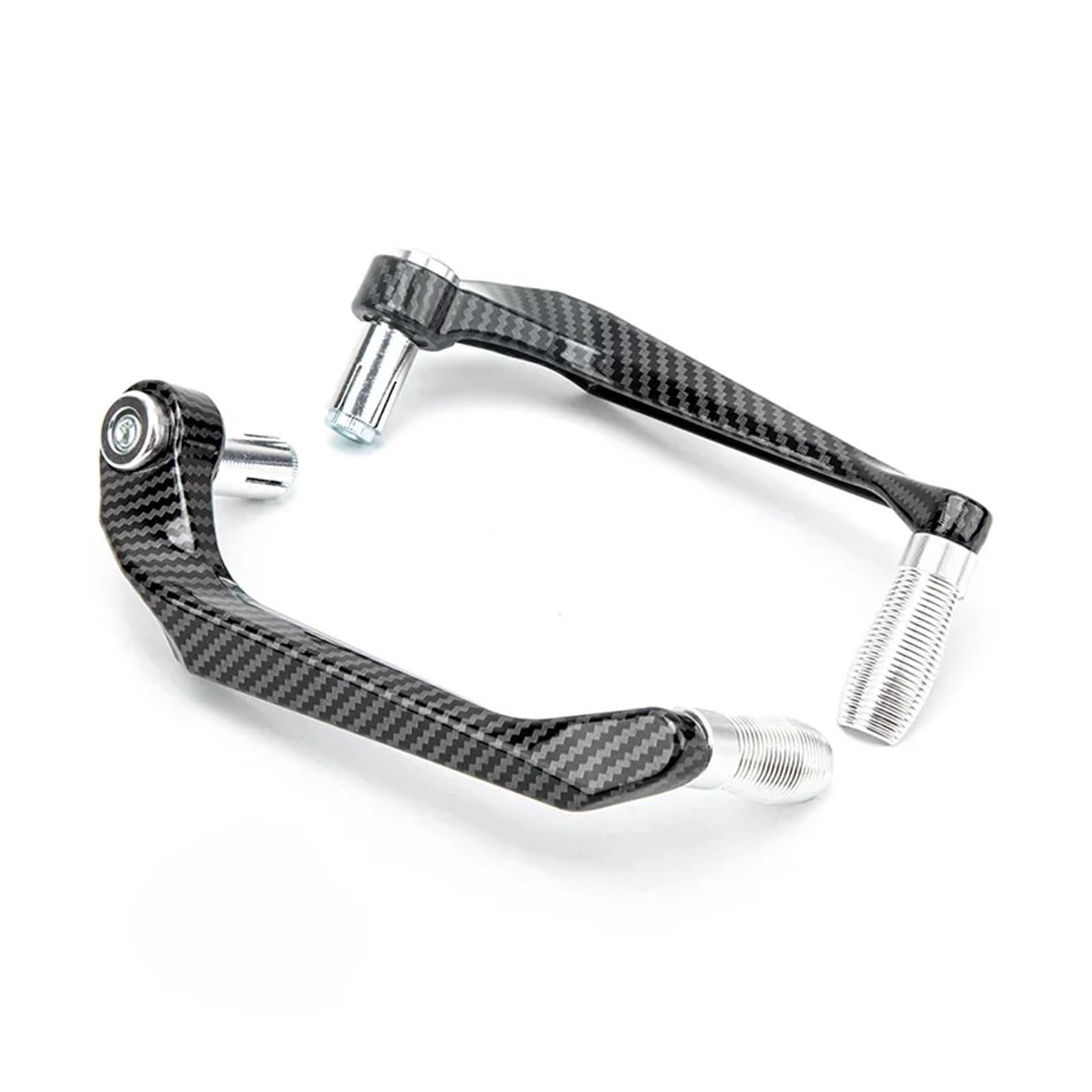 Blzmwd Silver 1Pair Motorcycle Lever Guards Handgrip Universal Motorcycle Handlebar Brake Clutch Levers Aluminum Alloy Hand Guard Protector Brakes Modification Accessories