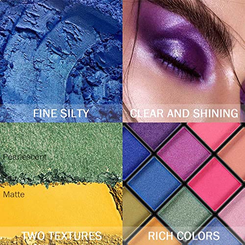 Amy's Diary Professional Makeup Ultimate Shadow Palette, Eyeshadow Palette, Brights Rainbow Eyeshadow Palatte Paletas De Sombras Para Ojos (K9) #TOP3