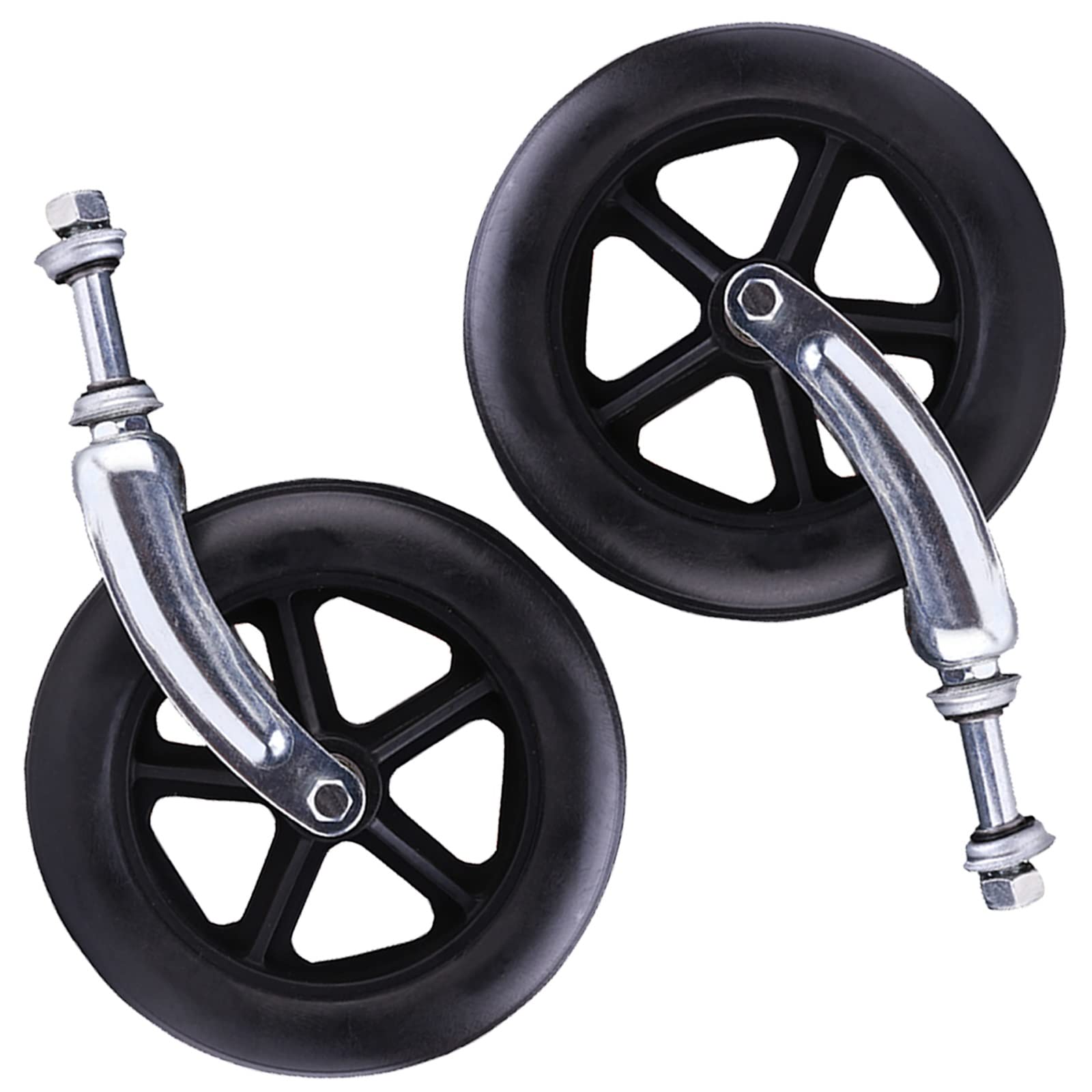 LekLai Rueda de Repuesto para Silla de Ruedas, 2 Piezas de Repuesto de Rueda Delantera para Silla de Ruedas, Kit de Repuesto de Rueda Sólida para Sillas de Ruedas, Conjunto de Ruedas para Silla de R