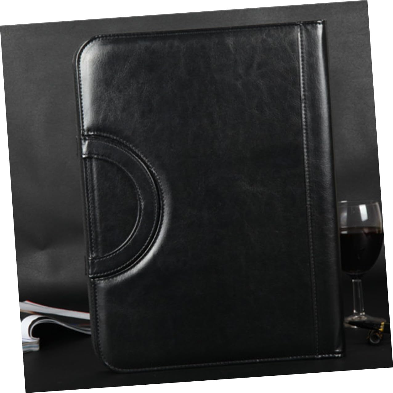 VANZACK Portafolio de Oficina A4 Negro con Cremallera y Asa, Multifuncional