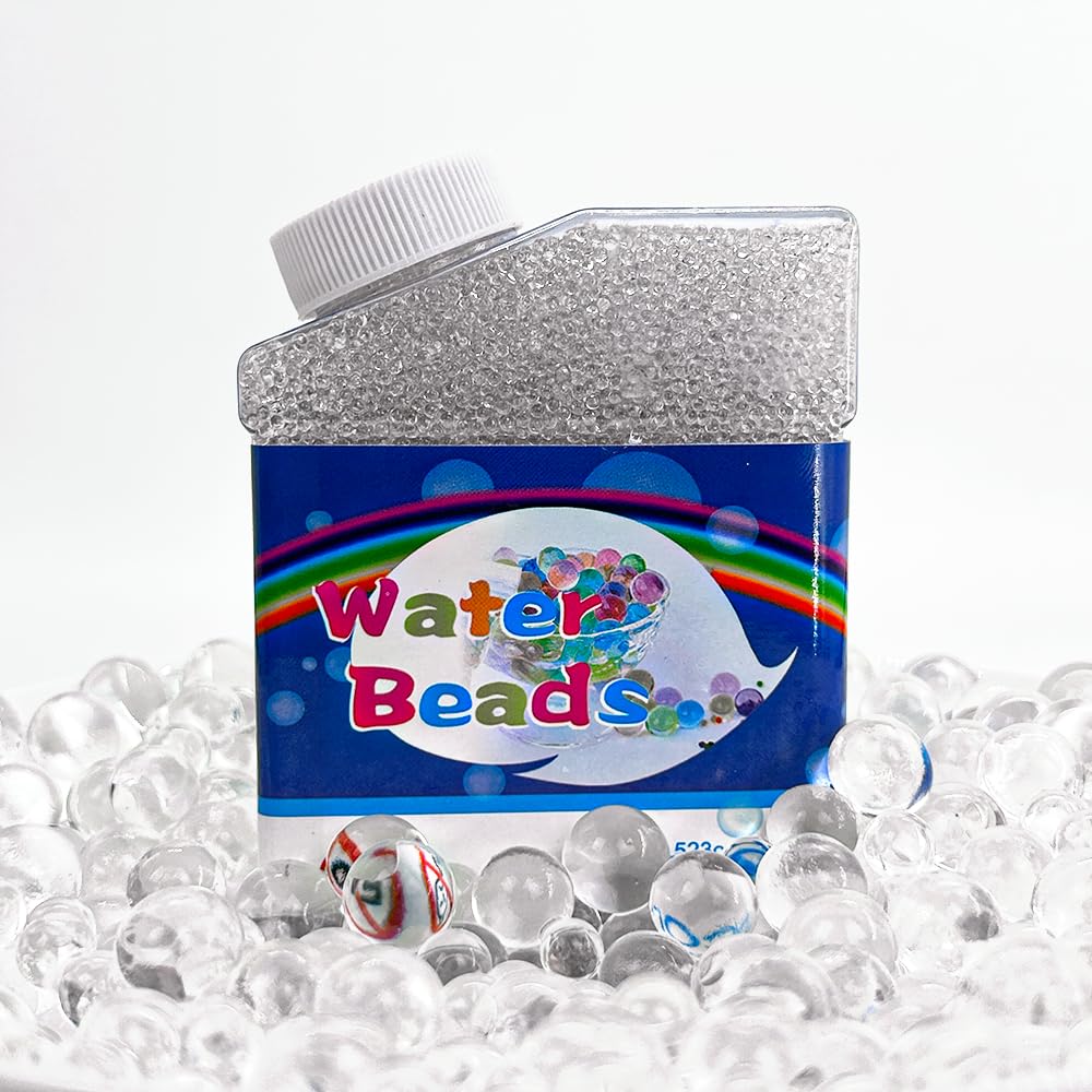 50000 Water Beads, Clear Gel Balls, Biodegradable Vase Filler Beads for Floting Candles, Wedding Centerpiece,Home Decor, Christmas and Floral Arrangements