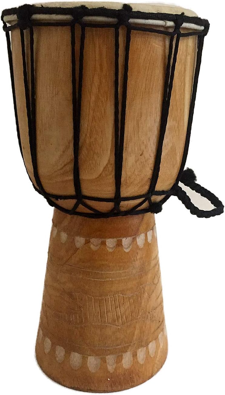 Djembe Drum Bongo Congo African Hand Drum - MED SIZE- 12" High, JIVE® BRAND- Professional Sound