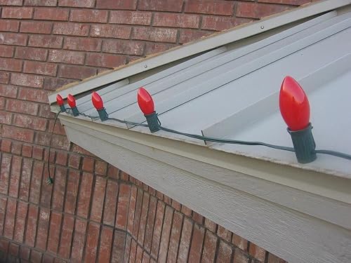 Miniatura 7 de Novelty Lights Cuerda magnética de Navidad C9 de 250 pies para exteriores, base intermedia (C9E17), espaciado de 6 pulgadas, alambre verde