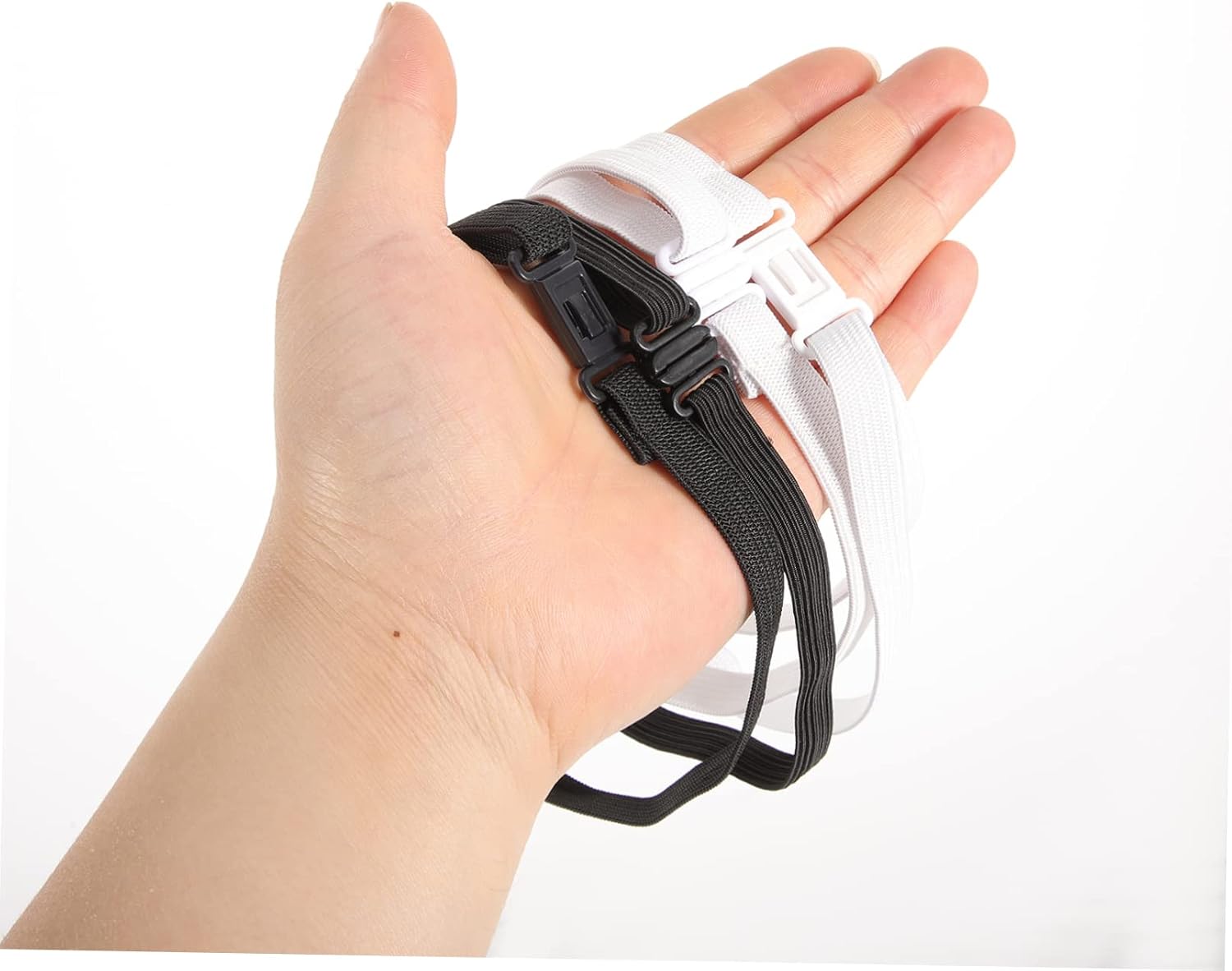 20pcs Adjustable Elastic Bow Tie Straps Black White Extension Bands for Formal Events for Weddings Graduations