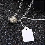 PiniceCore 500pcs Price Label Tags Rectangular Blank Price Tag Paper Cards with Hanging for Jewelry Stationery Shoes Clothing