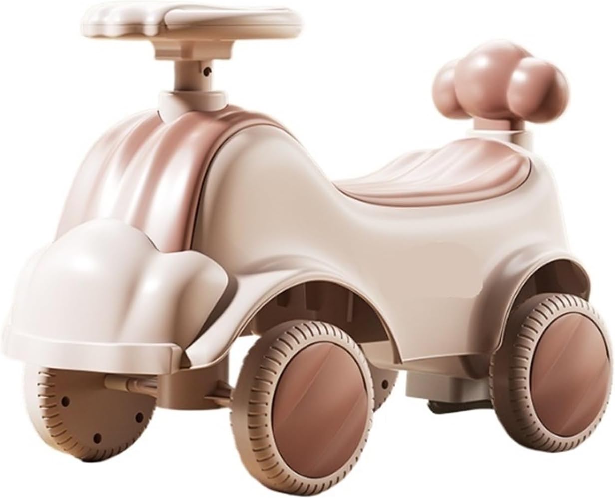 Twist car Sliding Car 4 Wheels Ride On Push Car with Steering Wheel Anti-Rollover Ride On Toys for Boys and Girls Ride on Toy(Pink)