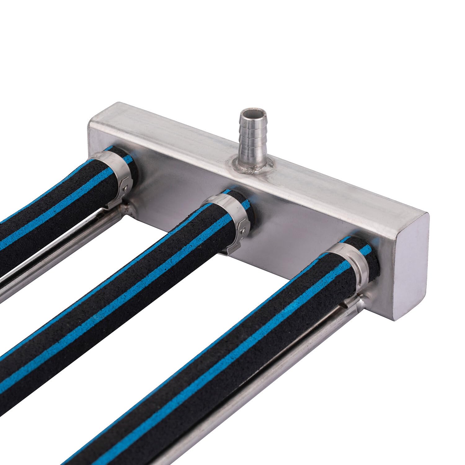 Nano-Luftausströmer rechteckig 80 cm – 4 Reihen – mit Edelstahl-Basis & 4 m PVC-Schlauch – für Teichbelüftung, Aquakultur, Hydroponik, leise & effizient (4 Reihen,Länge 80cm)