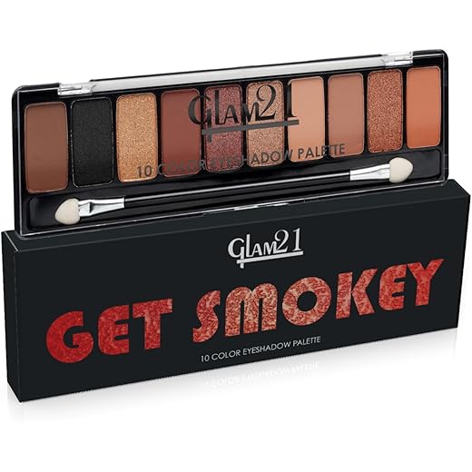 Glam21 Get Smoky Eyeshadow Palette 10 Colors
