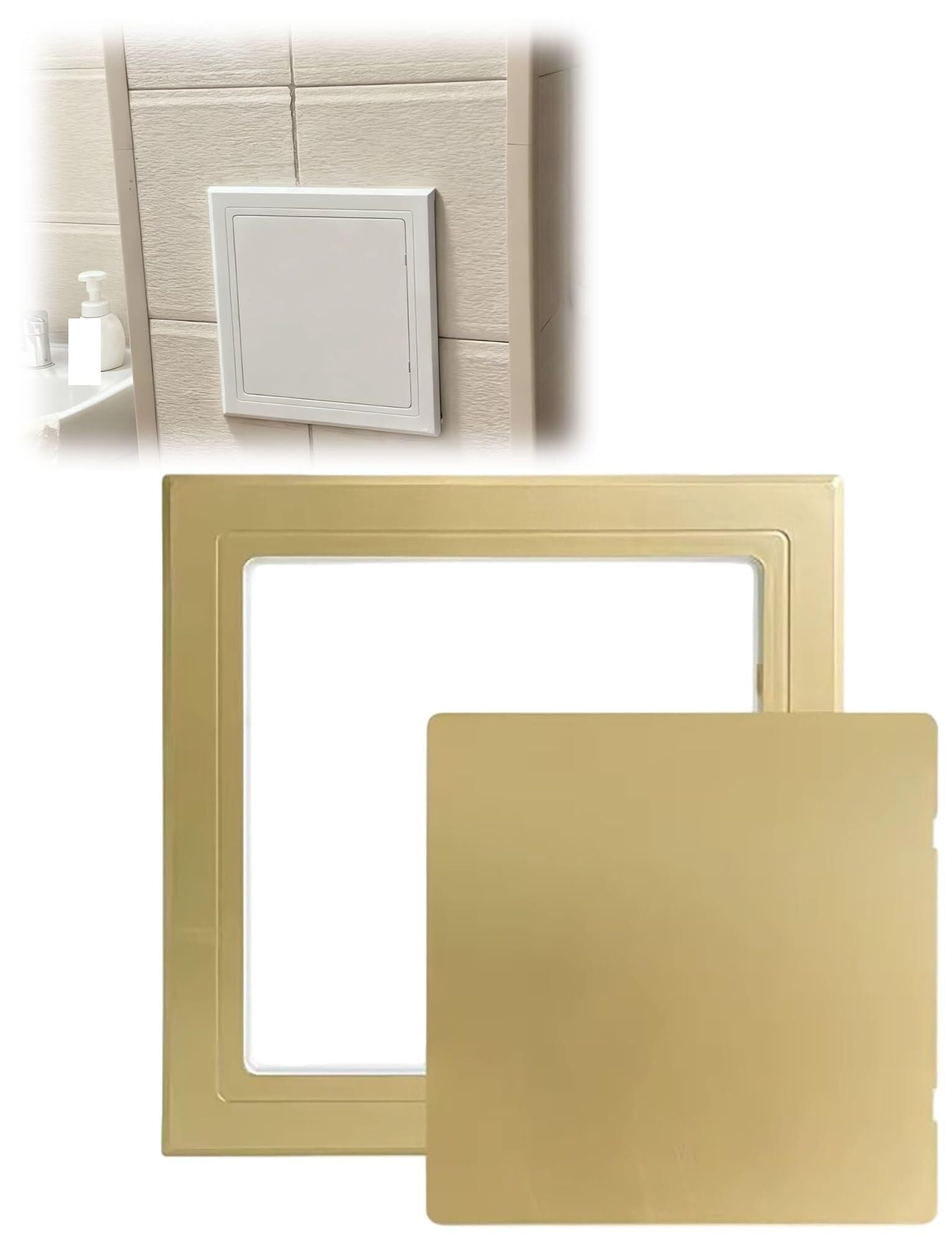 Panel de acceso para paredes y techos, puerta de yeso de 12.8 x 12.8 pulgadas para un fácil acceso a tuberías y azulejos, ideal para renovación y reparación del hogar, duradero y fácil instalación