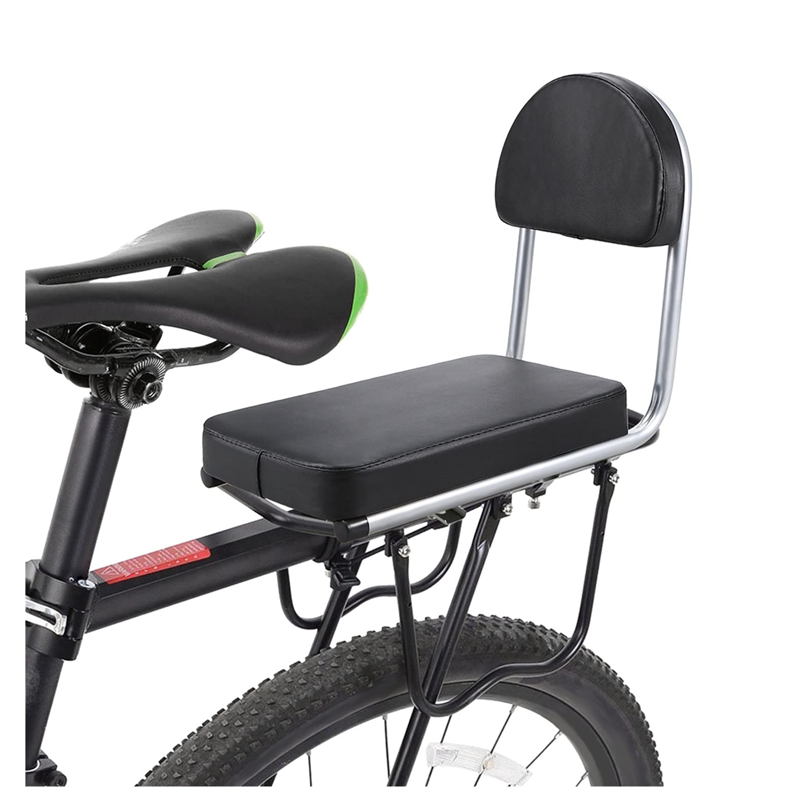 MBROS Asiento Trasero de Bicicleta para niños, pasamanos Trasero para Bicicleta, reposabrazos, cojín Suave, portabebés, Asiento Trasero para Bicicleta con Respaldo para Bicicleta