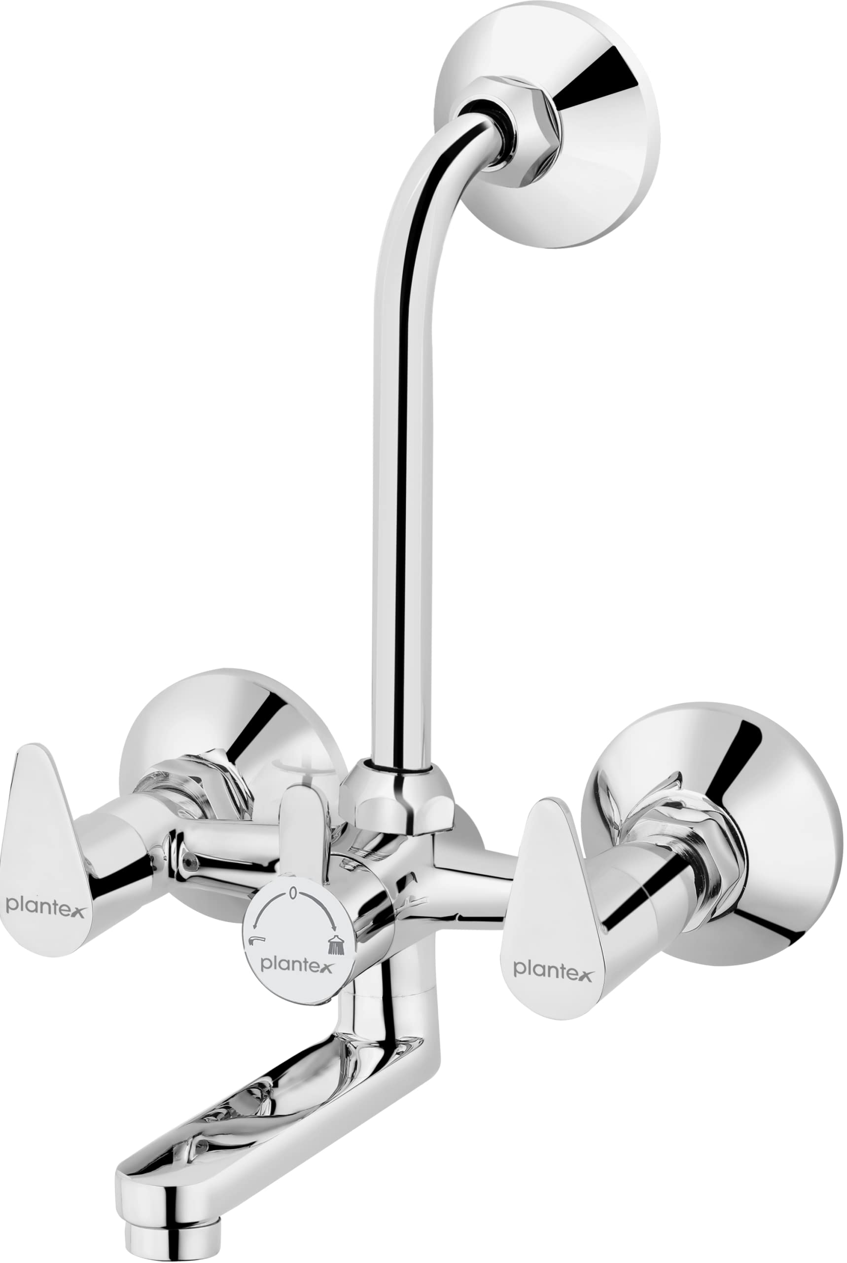 Plantex Pure Brass 2 in 1 Wall Mixer with L-Bend Provision for Overhead Shower/Hot & Cold Mixer Tap for Bathroom-(PAC-1818-Mirror Chrome) (B093GJK3RR) Amazon Price History, Amazon Price Tracker