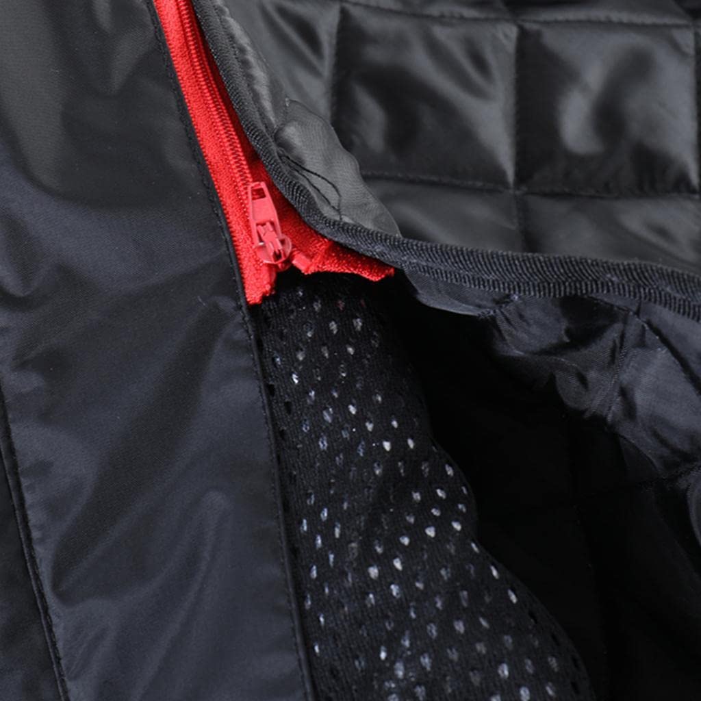 Chaqueta de con Protecciones, Chaqueta de Carreras, Chaqueta Oxford Cortavientos con Ventilación con Cremallera, Espalda de Malla Transpirable, P