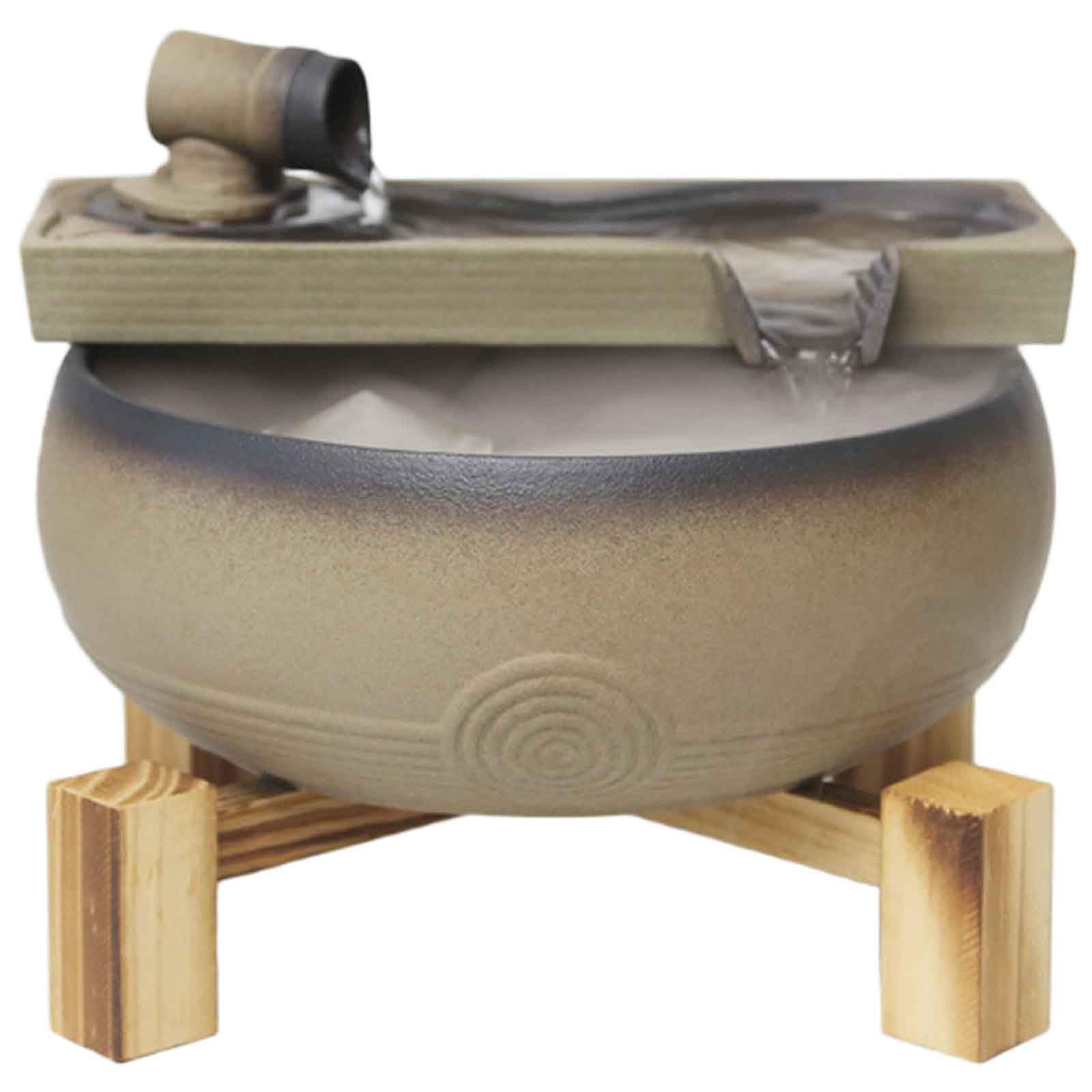Desktop fountain, Tabletop Fountain Indoor Waterfall Meditation Office Relaxing Ambiance for Home and Décor(D~with Atomizer)