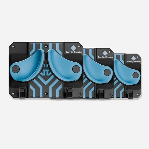 Gravity Grabber Max - Surfboard, Wakeboard & Water Ski Wall Rack (3, Cyan)