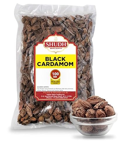 Miniatura 9 de SHUDH - Cápsulas de cardamomo negro de 1 libra, especia india Kali Elaichi entera  totalmente natural  Vegano  Apto para gluten  Sin OMG  Origen