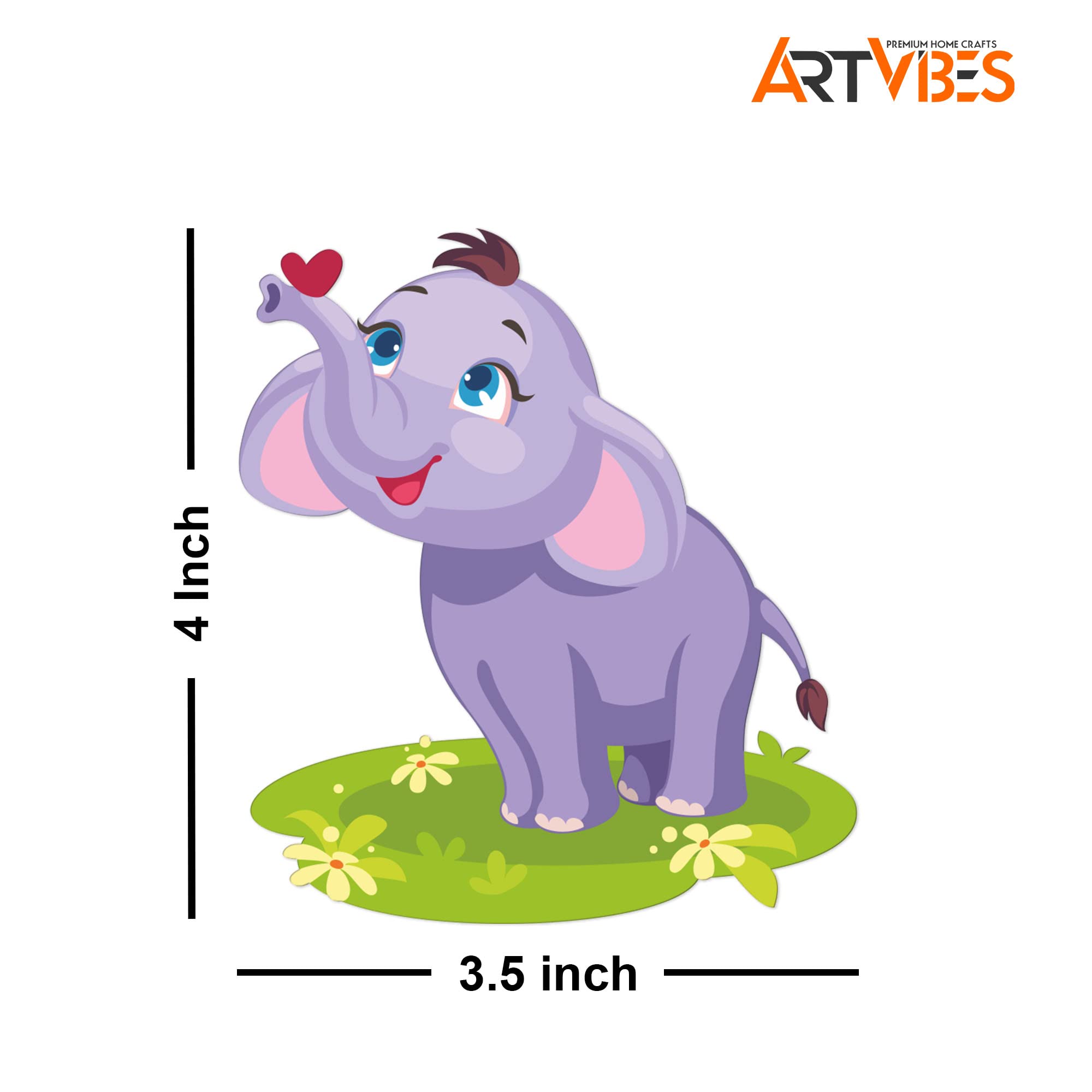 Artvibes Fridge Magnet Cute Jumbo Elephant Decorative Magnet for Refrigerator|Almirah|Washing Machine(RM_7016) 3