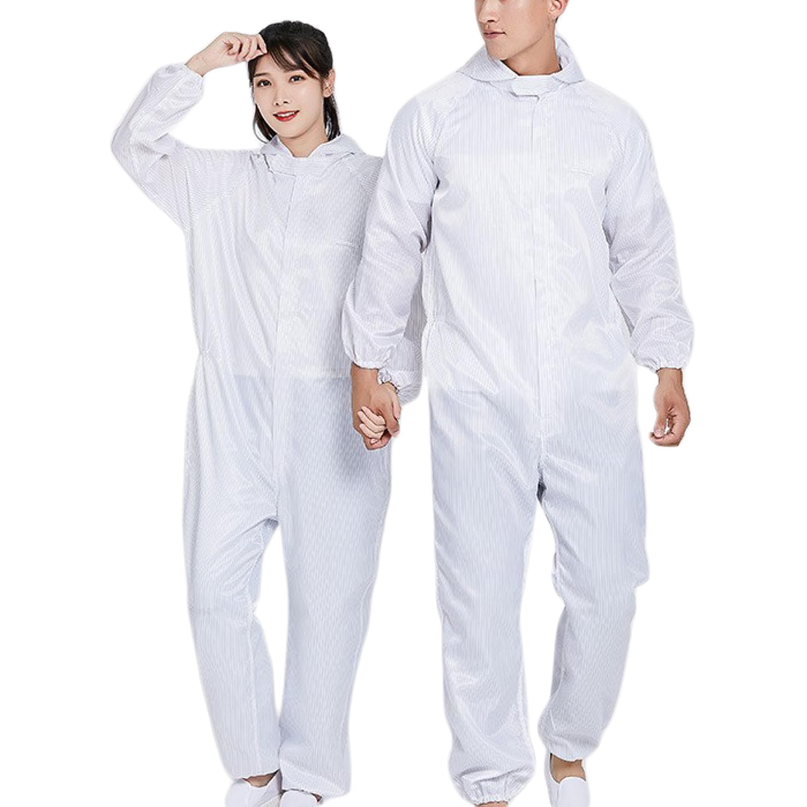 2 Pack De Monos Con Capucha Con Muñecas Elásticas Y Tobillos Anti Static Work Overoles Manga Larga Ropa De Trabajo