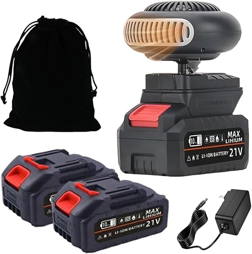 Calentador de espacio alimentado por batería, calentador de espacio con batería con calefacción larga silenciosa, 1500 mAh portátiles recargables