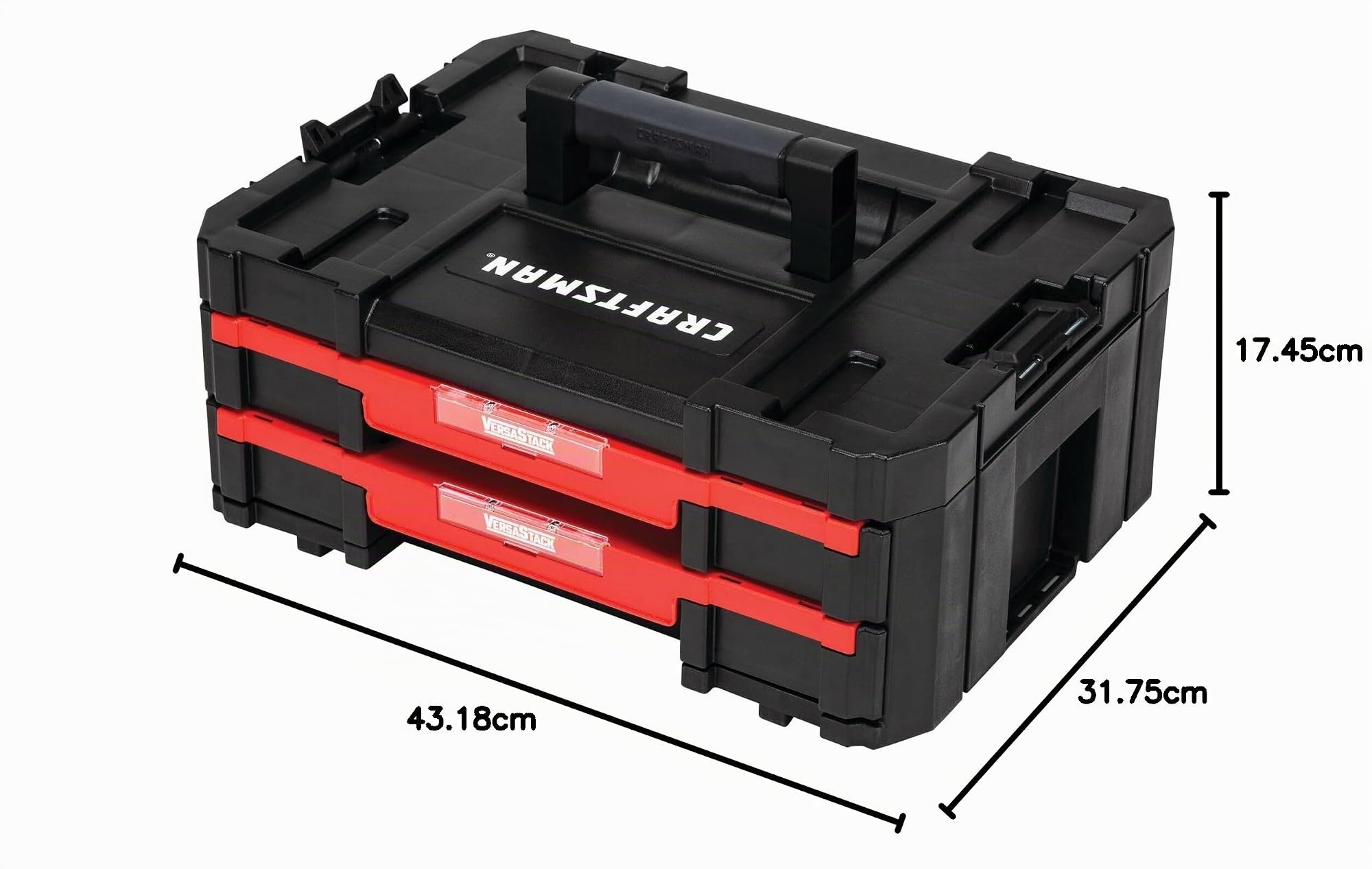 CRAFTSMAN Cassetta portautensili in plastica con cassetti, organizzatore e stoccaggio (CMST17804)