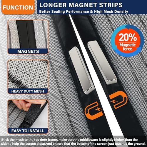 Mdavo Magnetic Screen Door Mesh