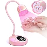 Makartt UV LED Nail Lamp - Mini UV Light for Gel Nails Polish Fast Curing Goosenecks Lamp 30W Rechargeable LED Nail Light Nail Dryer with 4 Timers & Auto Sensor for Salon Home DIY Use