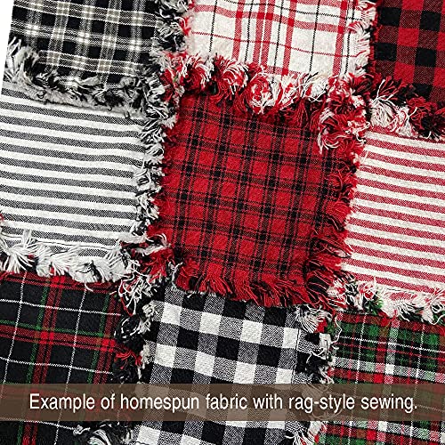Luxurious White and Black Mini Buffalo Check Cotton Homespun Fabric - Perfect for Crafts and Quilts, Sold by the Yard 5 Luxurious White and Black Mini Buffalo Check Cotton Homespun Fabric - Perfect for Crafts and Quilts, Sold by the Yard - Image 4
