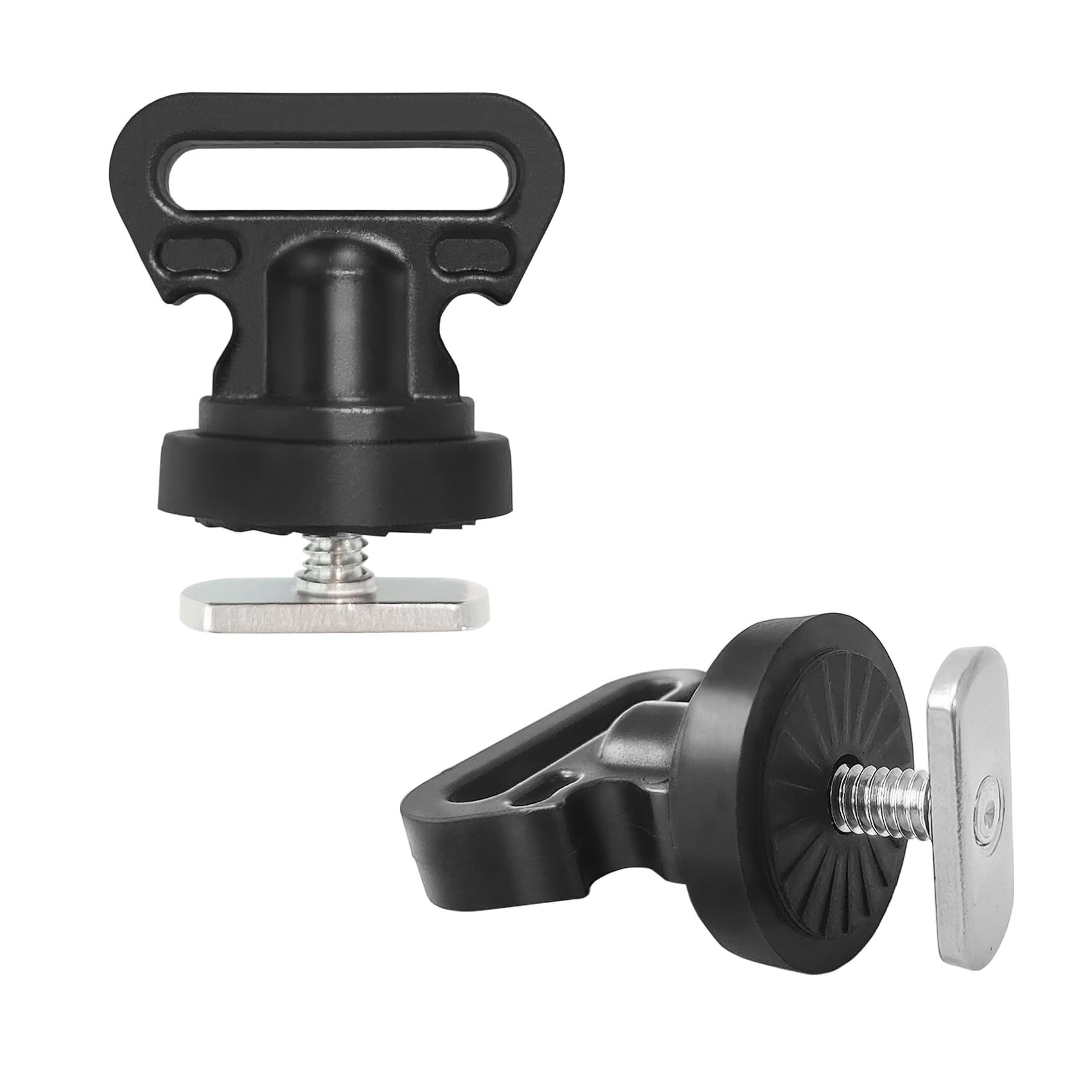 EDSRDPLT Kayak Track Mount Tie Downs - Black, Vertical or Horizontal, 2PCS, Secures Cooler, Crate & Accessories, Compatible with Boat