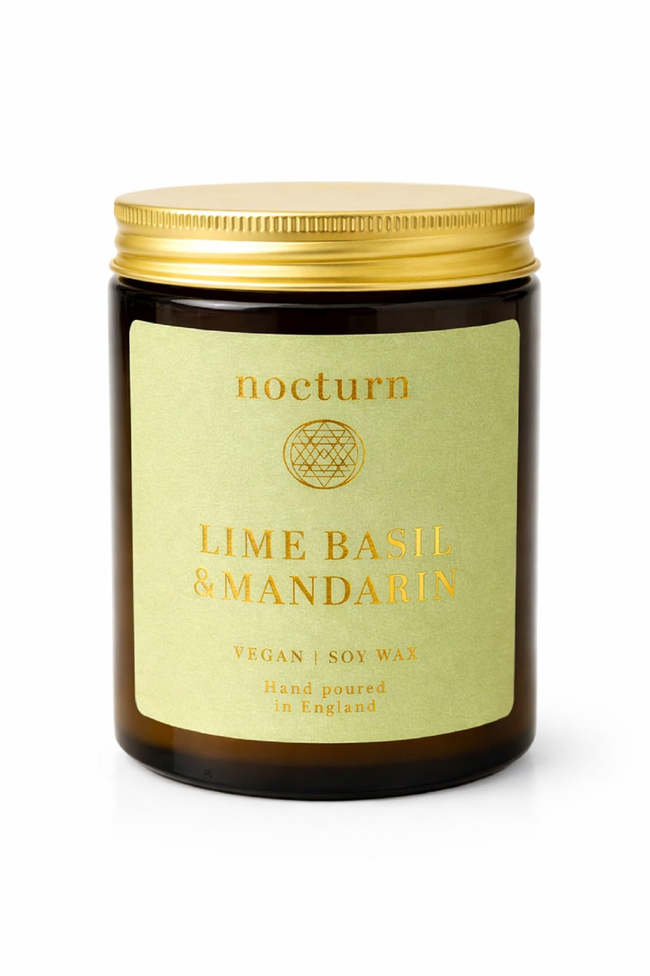 Nocturn Lime Basil & Mandarin Scented Summer Candle | Handmade Organic Soy Wax | Aromatherapy Birthday Gift for Women