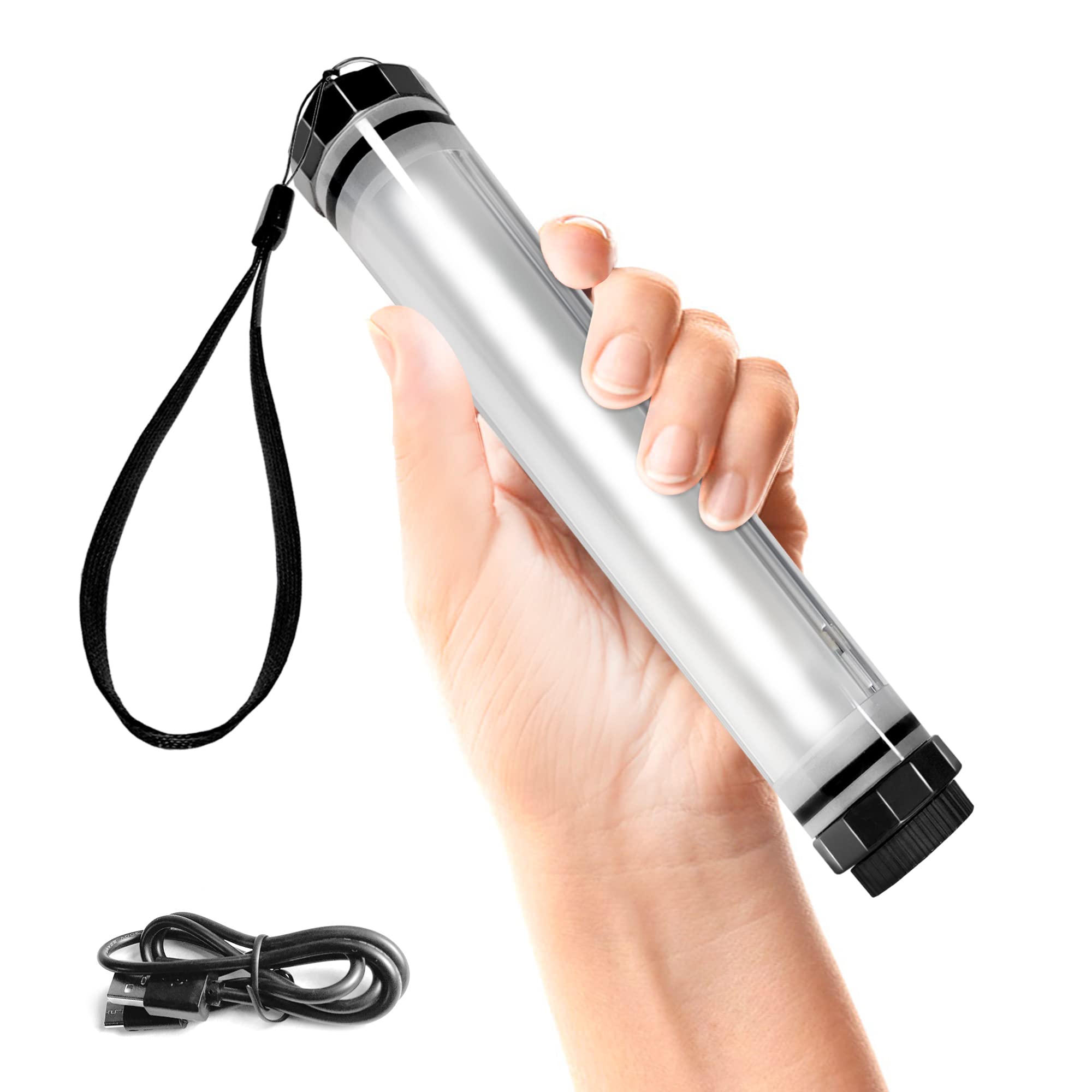 SunJack LightStick Camplight – Waterproof Rechargeable LED Flashlight & Power Bank | Portable Camping Lantern for Hiking, Backpacking, Swimming,