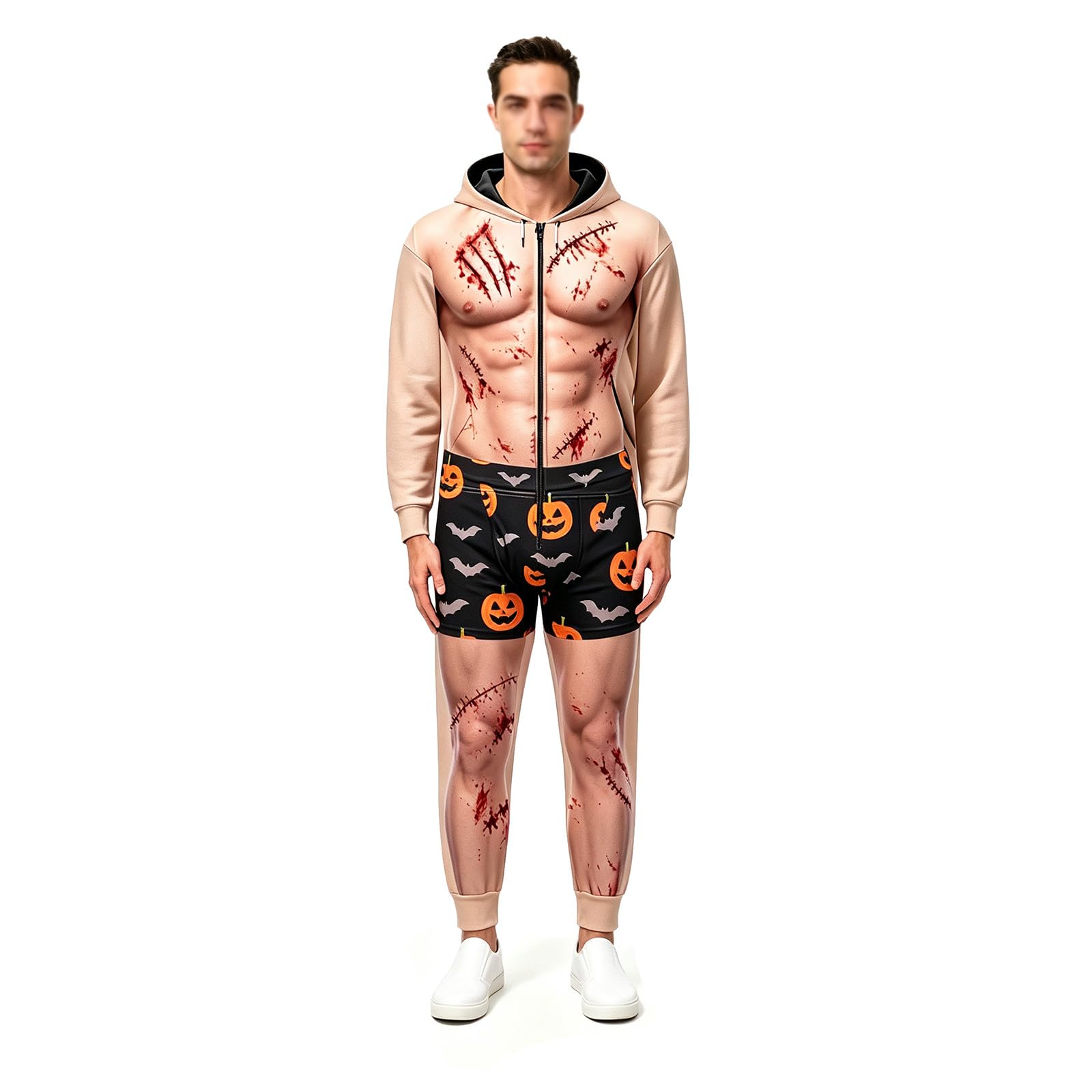 Halloween Onesie Adult Men, Men'S Halloween Costume Funny 3D Print Borat