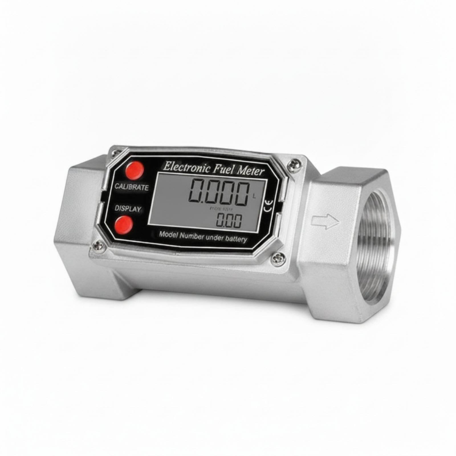 Turbines Flowing Meter with Digital Display Display Aluminum Digital Impeller Meter Waterproof for Technicians, Mechanics 1.5 Inch Alloy W 2 Conn-picture-29