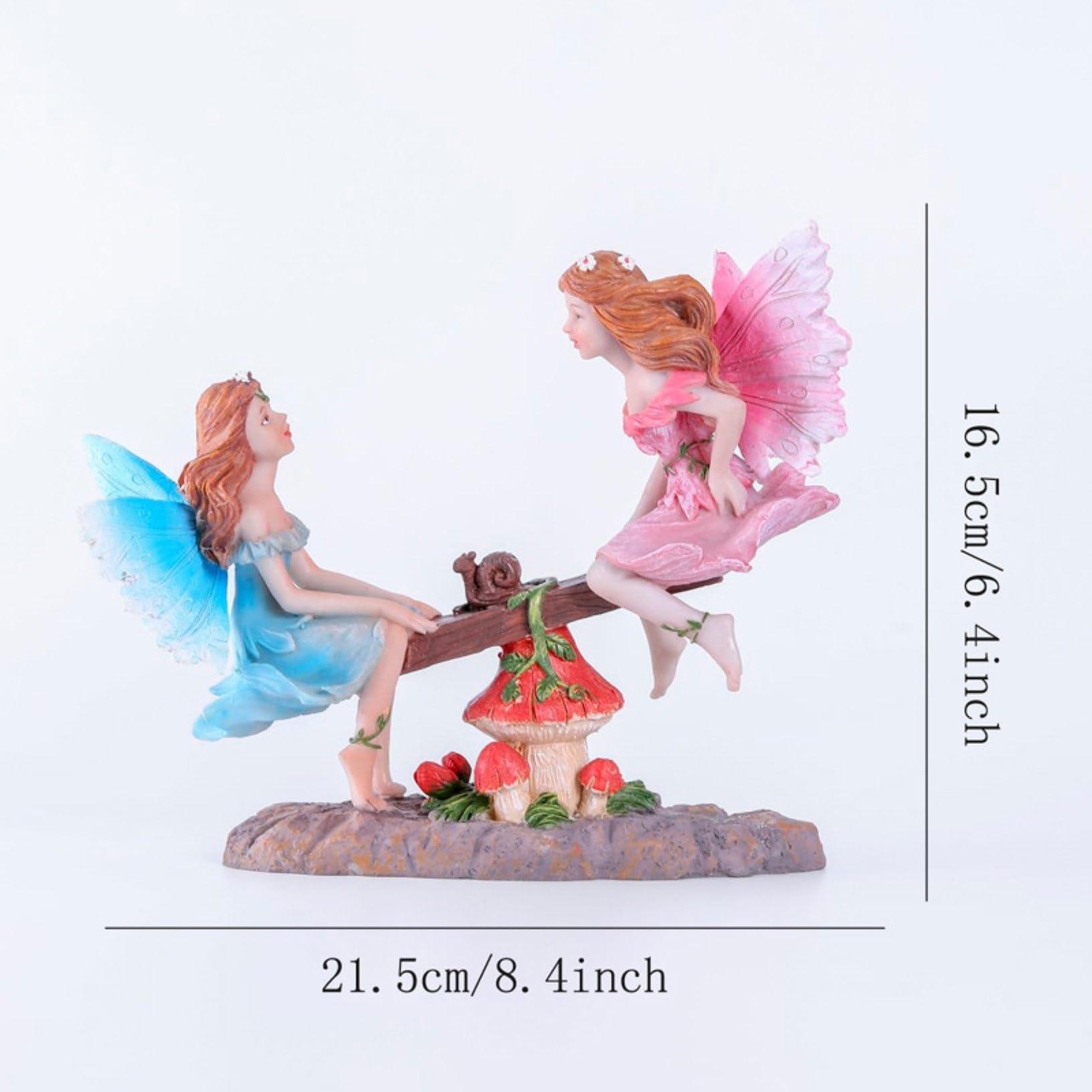 Statues d'ange Jardin,Figurine d'ange Jouant sur Scie,Décoration Pelouse pour L'extérieur Cadeau Cour Patio