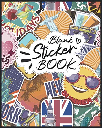 Blank Sticker Book: Sticker Album For Collecting Stickers For Kids, Album For Boys and Girls, Cute Travel Cover | 8x10 100 pages image 2