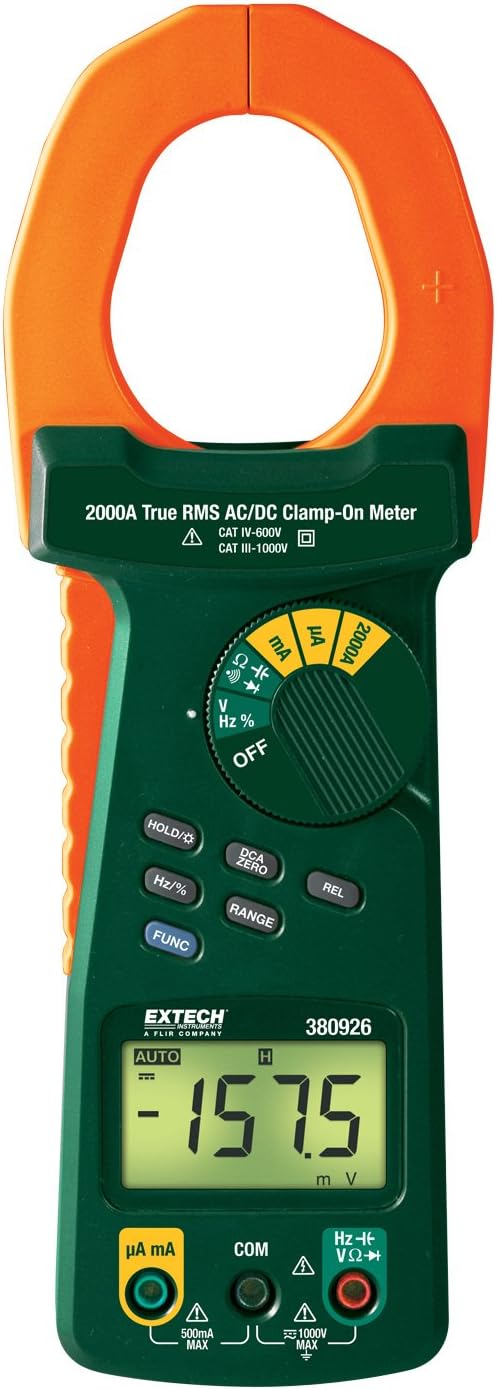 Extech 380926 True RMS 2000A AC/DC Clamp Meter