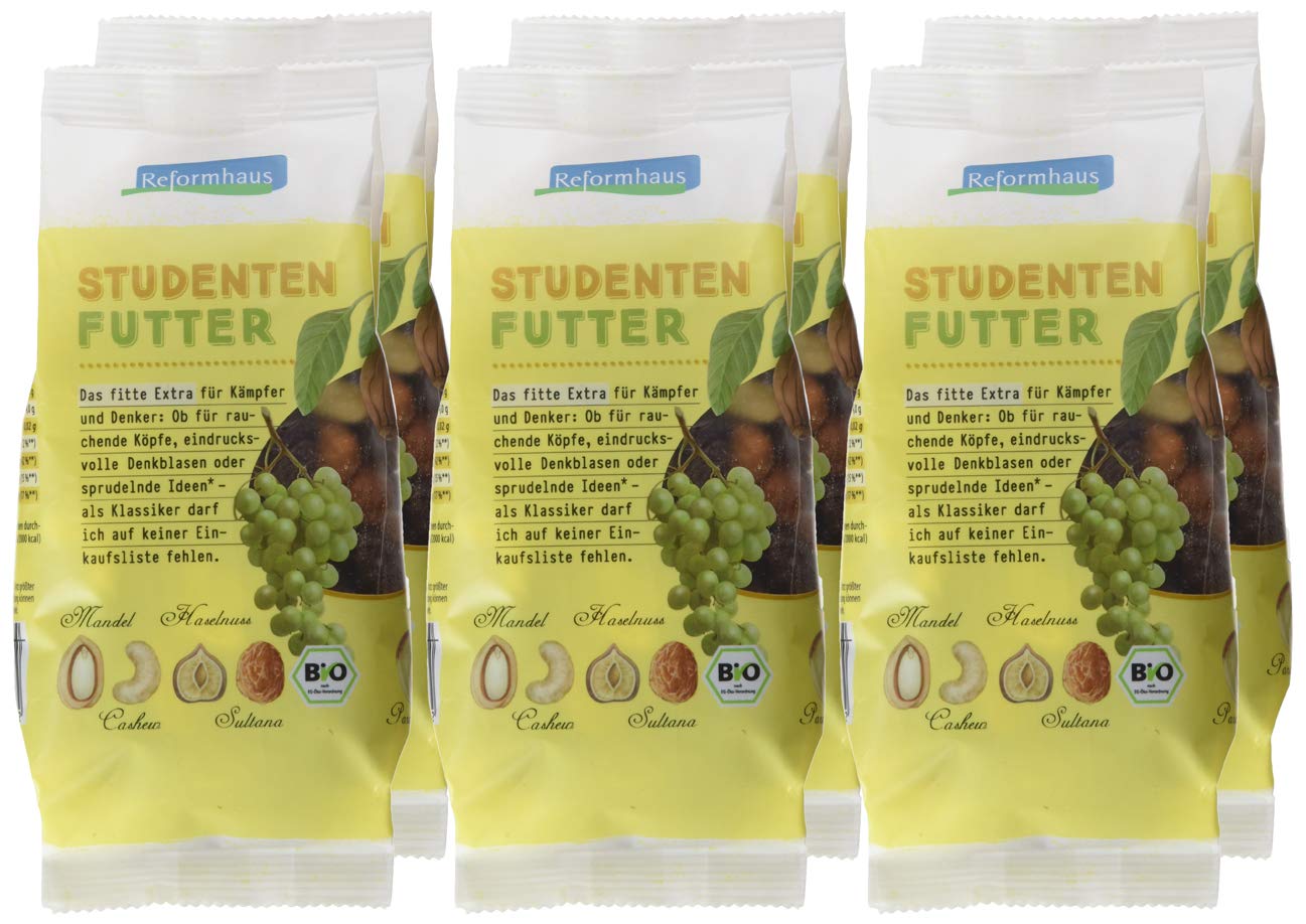 Reformhaus Studentenfutter Bio, 6er Pack (6 x 200 g)