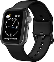 Recoppa Silicone Sport Band for Apple Watch 38-49mm Series 11-1 SE Ultra - Soft Waterproof Strap with Adjustable Clasp Men Women