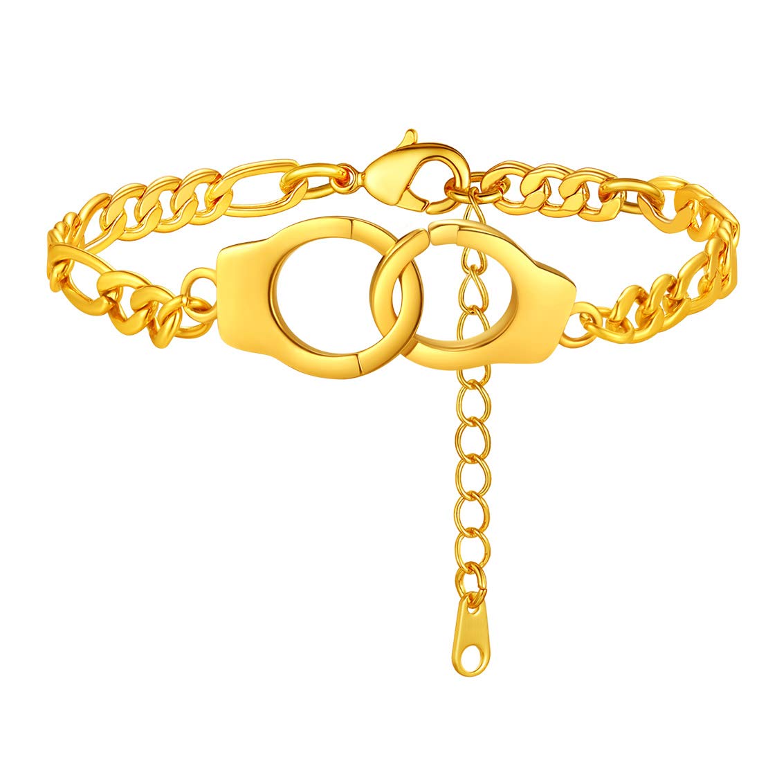 FindChic Collar/Pulsera/Tobillera de Esposas Abierto Acero Inoxidable Plateado/Dorado/Negro Joyas Personalizadas para Hombre Mujer