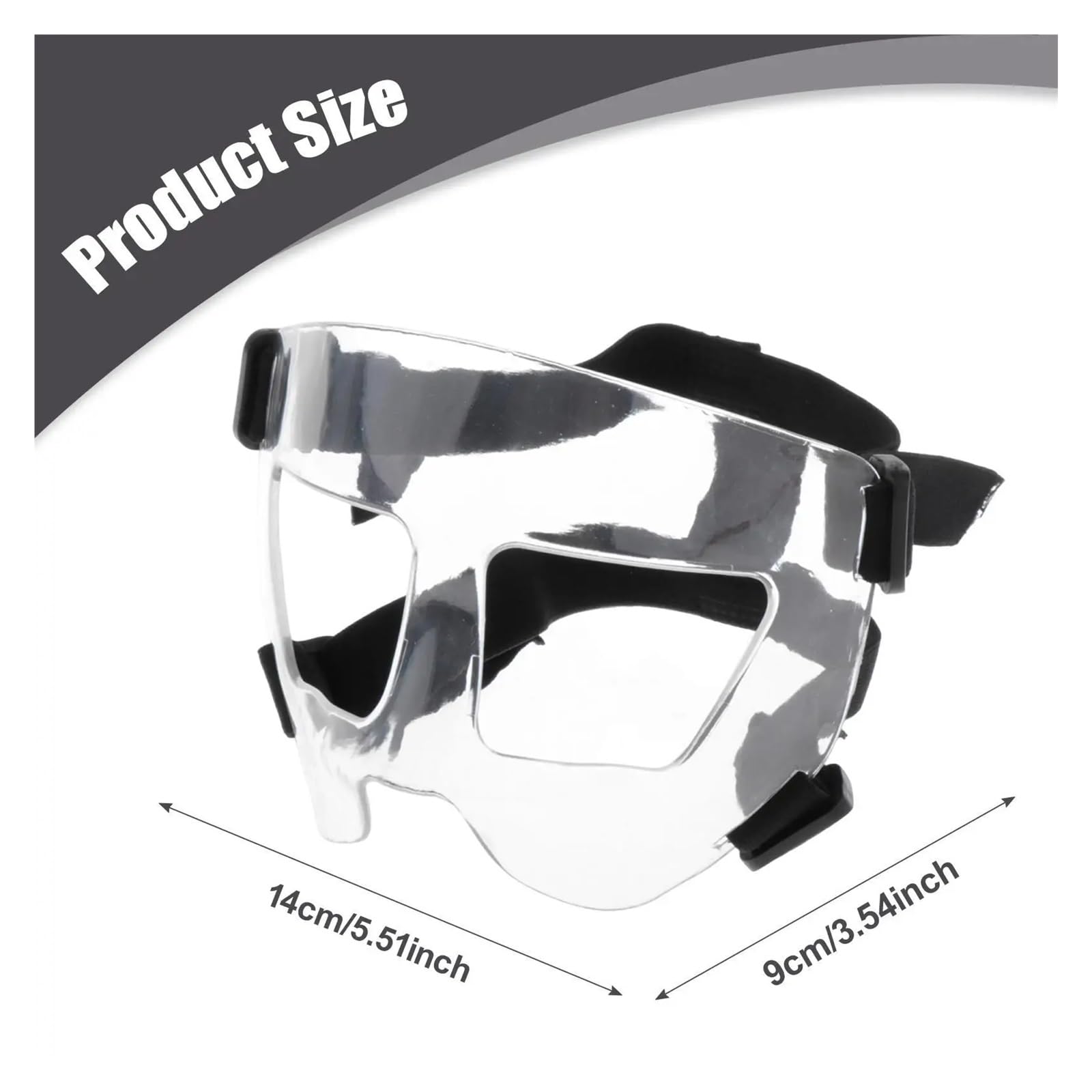 Máscara de Entrenamiento para Baloncesto Máscara de Baloncesto Ligera Ajustable máscara Facial Protector Nariz for Fiesta atlética Gimnasio softbol fútbol