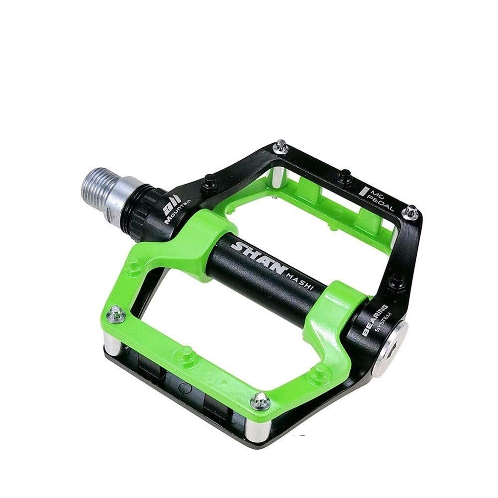 Pedali per Bicicletta MTB con Cuscinetti sigillati, in Lega di magnesio, per Bici da Strada e Mountain Bike, con tacchette ultraleggere (Colore: Rosso)