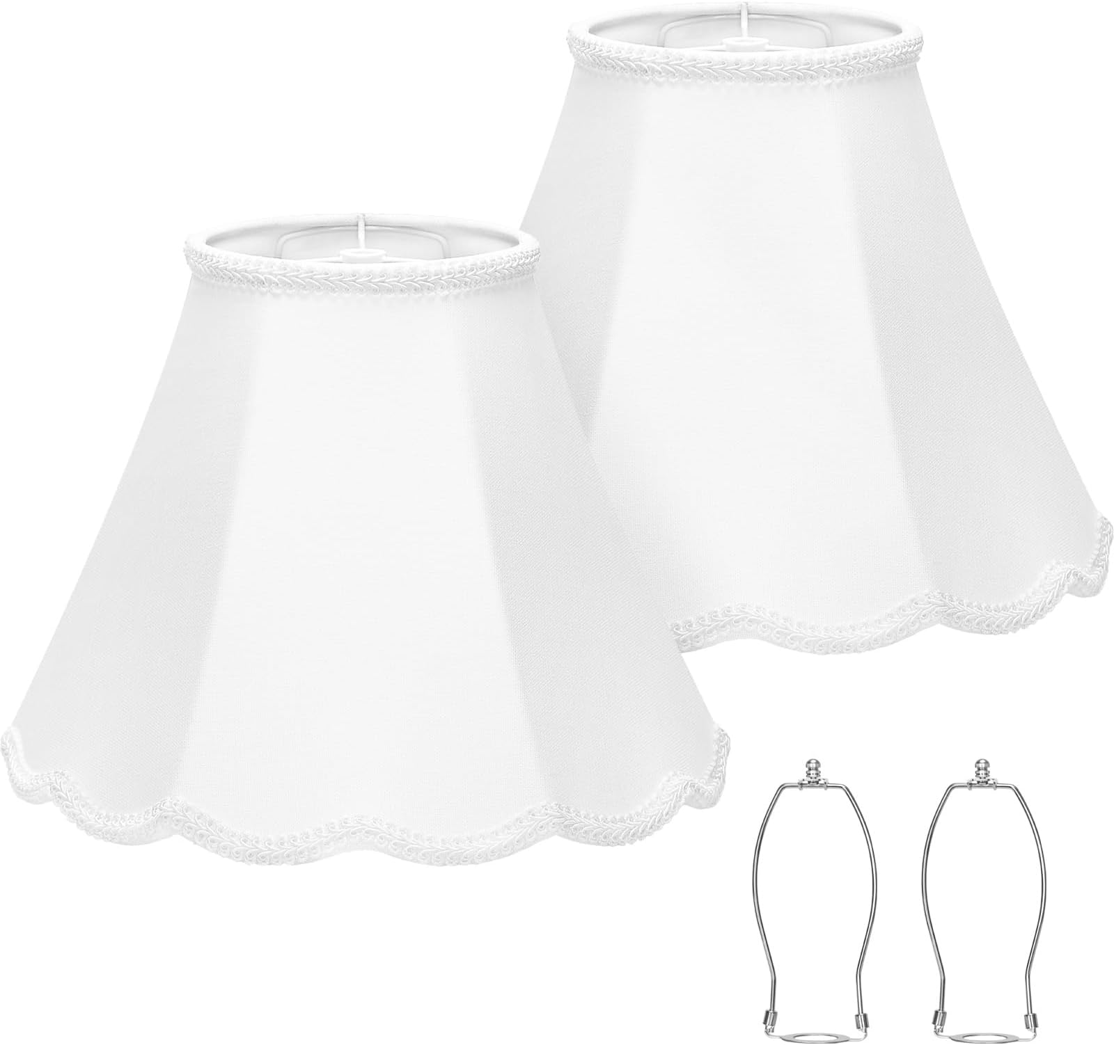 Medium Scalloped Lamp Shades Set of 2