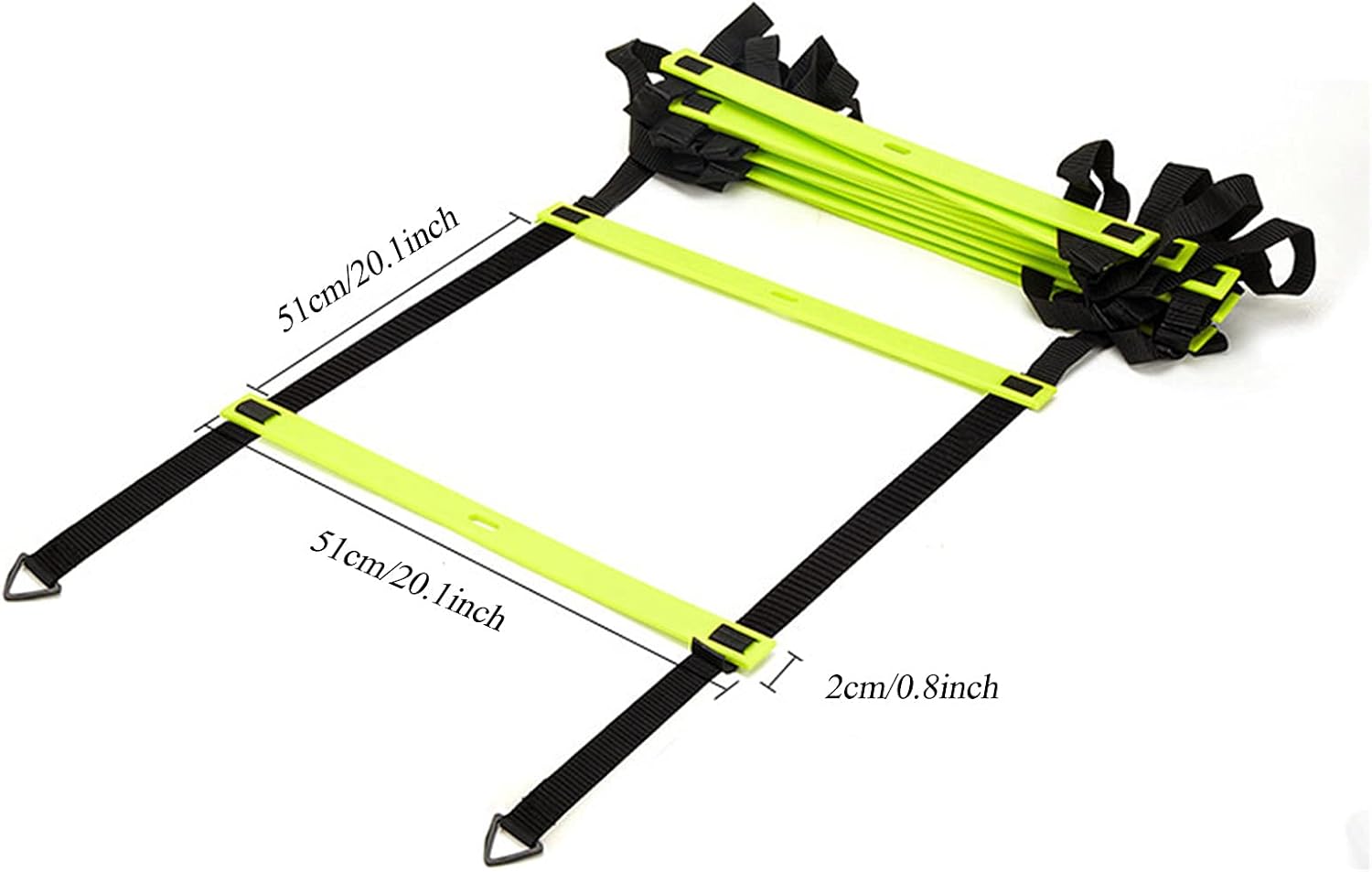 Agility Ladder 4.8M Agile Ladder,Foldable Speed Training Ladder, Sports Fitness Equipment,for Outdoor Various Training Scenarios