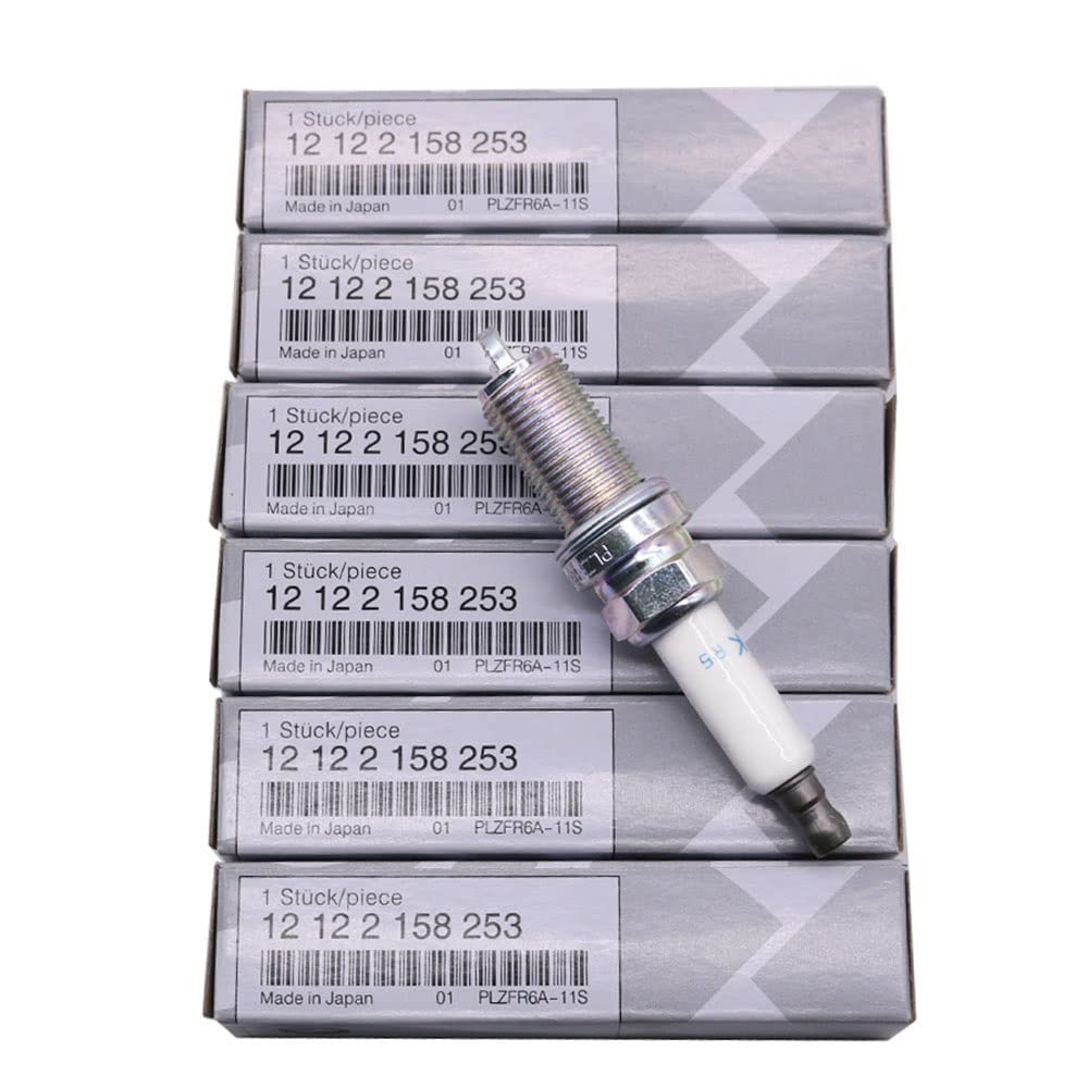 Bujías para automóviles 6pcs OEM 12122158253 Bujías FR7NPP332 Encajar for BMW E60 E70 E83 E85 E88 E90 X5 X3 X4 N51 N52 platino Autopartes