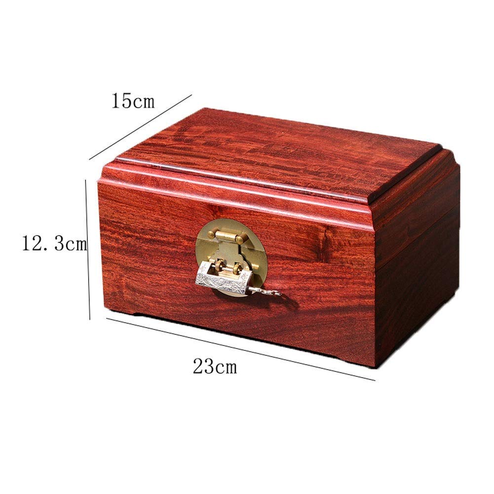 Regalo per le donne scatole di gioielli scatole di gioielli Organizzatore di gioielli in legno Organizzatore a doppio strato retrò scatola di stoccaggio di gioielli con chiusura a capodanno regali